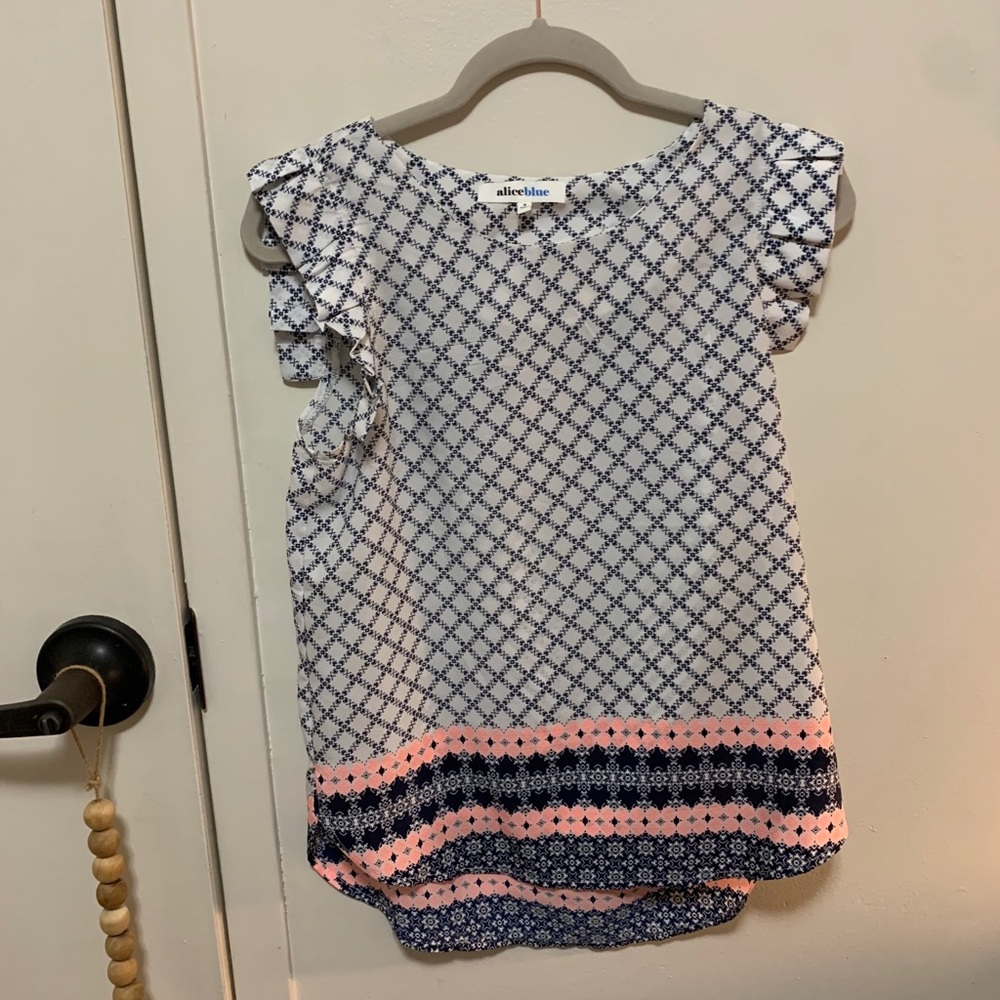 Alice Blue Boutique High-Low Sleeveless Blouse